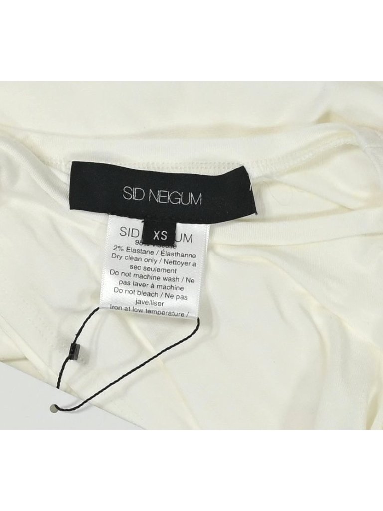 Sid Neigum Gathered Slit Maxi Dress In White — image 3 of 4
